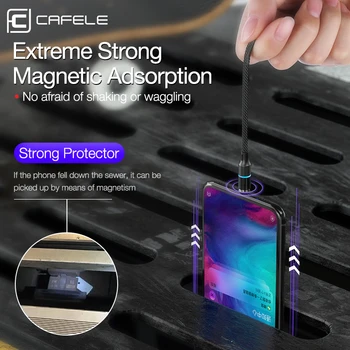 Cafele 5A Super greitai įkrauti QC4.0 Magnetinio Kabelis USB C Įkrovimo C Tipo Kabelis Huawei 30 P20 P10 Mate 20 Pro Lite Įkroviklis