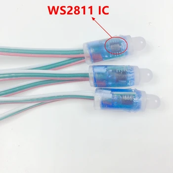 DC5V WS2811 IC LED Moduliai, Styginių Šviesos 12MM Full IP68 Lauko Vandeniui Reklama LED Žibintai Pikselių