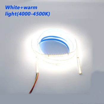 Didelis šviesos srauto SMD2835-200D Dvigubai spalvos LED juostelės 8mm pločio šviesos juostos būti naudojami šviestuvai lubų lempa skydelyje lemputė ir kt.