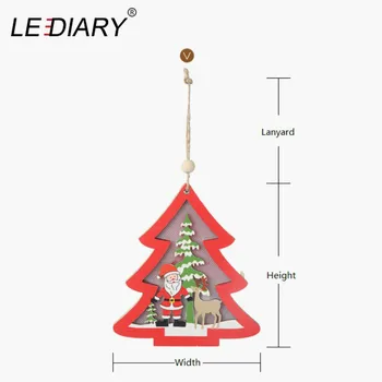 LEDIARY Kalėdų Pakabukas Naktį šviesaus Medžio Santa Sniego Automobilių Stalo Lempa Kūrybos Darbalaukio Ornamentas, Šventės Dekoras Apšvietimas