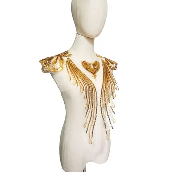 Mados Drabužių Aukso China Pleistras Aplikacijos Viršuje Akių Audinio Siuvimo Suknelė Siuvinėjimo 