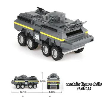 Miestas Karinės Serija vokietijos Lengvasis Tankas Modelio Blokai Šarvuotos Transporto priemonės Plytų Ginklų WW2 Armijos Karių Vaikams, Žaislų, Dovanų