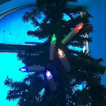 Nuotolinio valdymo LED siaurėjantys Žvakių Šviesos w/12keys valdytojas &mount įrašą, Vestuvės, Kalėdos, Kalėdos Medis Šalis dekoro RGB-Daugiaspalvis