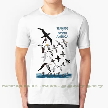 Paukščiai Iš Šiaurės Amerikos ( Su Tekstu ) Mados Derliaus Marškinėlius T Shirts, Paukščių, Gyvūnų Gamtos Jūrų Vandenyno Paplūdimys Mokslas