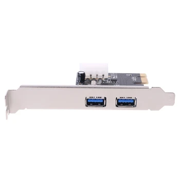 PCI-E PCI Express Dual Prievadai USB 3.0 HUB Plėtimosi Kortelės Adapteris Didelės Spartos su Žemo Profilio Laikiklis