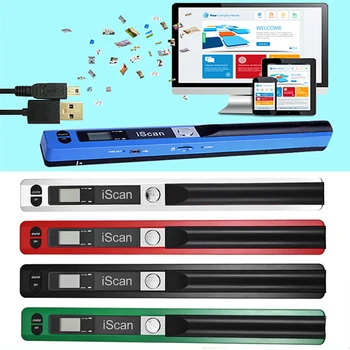 USB 2.0 Didelės Spartos JPEG/PDF Formatu Nešiojamų Pen Tipo 900DPI Kompaktiškas Mini LCD Ekranas Nešiojamą Dokumentas Skaitytuvas