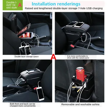 Už Skoda FABIA Porankiu 2008-talpinimo Automobilio Sėdynėje lauke Interjero Detalių Modifikavimas dalys, auto priedai, su USB LED šviesos
