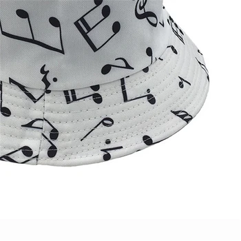 Vasarą Intensyviai Stiliaus Naujas Trikampis Geometrinis Muzikos Spausdinančių Kibiro Kepurę Lauko Panama Kelionės Sunbonnet Žvejys Kepurės F861