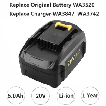 WA3525 WA3578 WA3520 WA3575 už WORX 20V 5.0 Ah ličio įrankio Baterija