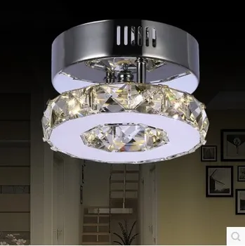 Žiedas Crystal LED Lubų Šviesos Luminaria Lubų Lempos Šviestuvai Blizgesio Plafonnier Praėjimo, Įėjimo Lempa Namų Apšvietimo Lampara